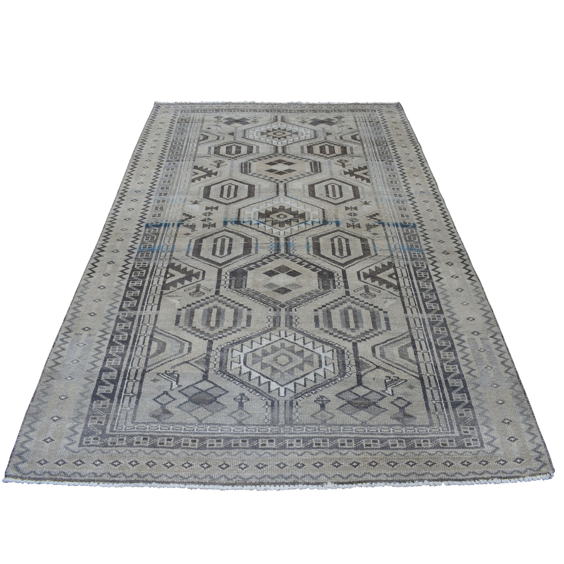Transitional Wool Hand-Knotted Area Rug 5'5